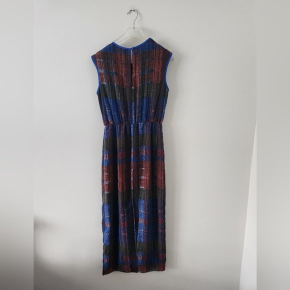 ANTHRO | HD in Paris Andaz maxi dress blue red sz 0 - Picture 7 of 7